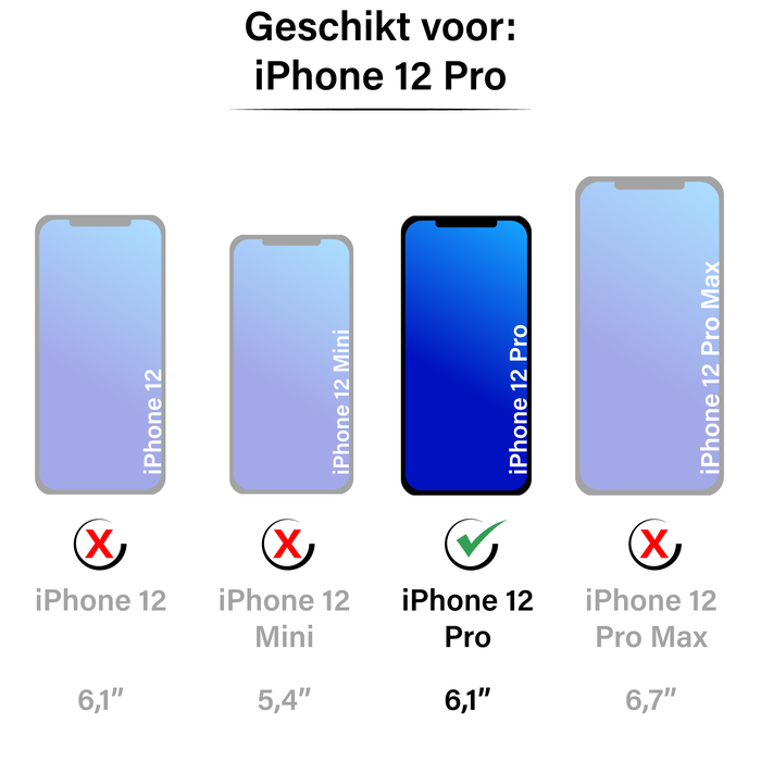JVS Products iPhone 12 Pro hoesje - Bookcase - Koord - Pasjeshouder - Portemonnee - Tweekleurig - Kunstleer - Zwart/Roze