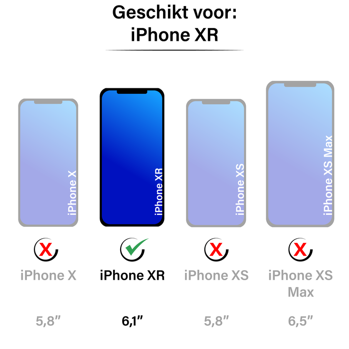 JVS Products iPhone XR hoesje - Bookcase - Pasjeshouder - Portemonnee - Kunstleer - Wit