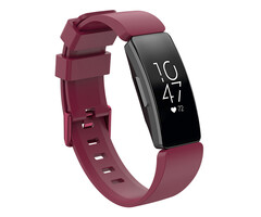 JVS Products Bandje geschikt voor Fitbit Inspire HR - Maat S - Bandje - Horlogebandje - Siliconen - Bordeaux Rood