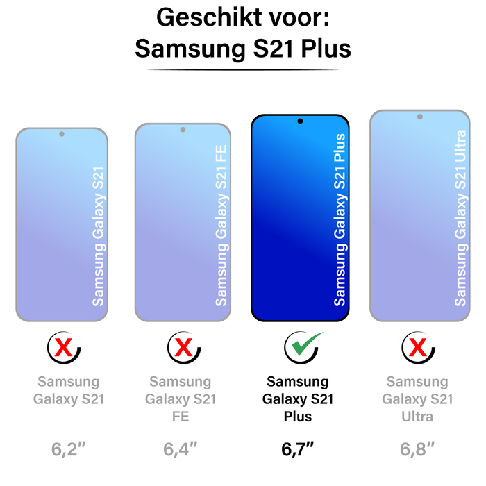 JVS Products Samsung Galaxy S21 Plus hoesje - Backcover - Patroon - Pasjeshouder - Portemonnee - Kunstleer - Grijs