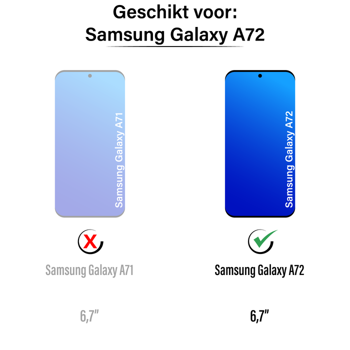 JVS Products Samsung Galaxy A72 hoesje - Backcover - Softcase - Marmer - Marmerprint - TPU - Turquoise/Groen