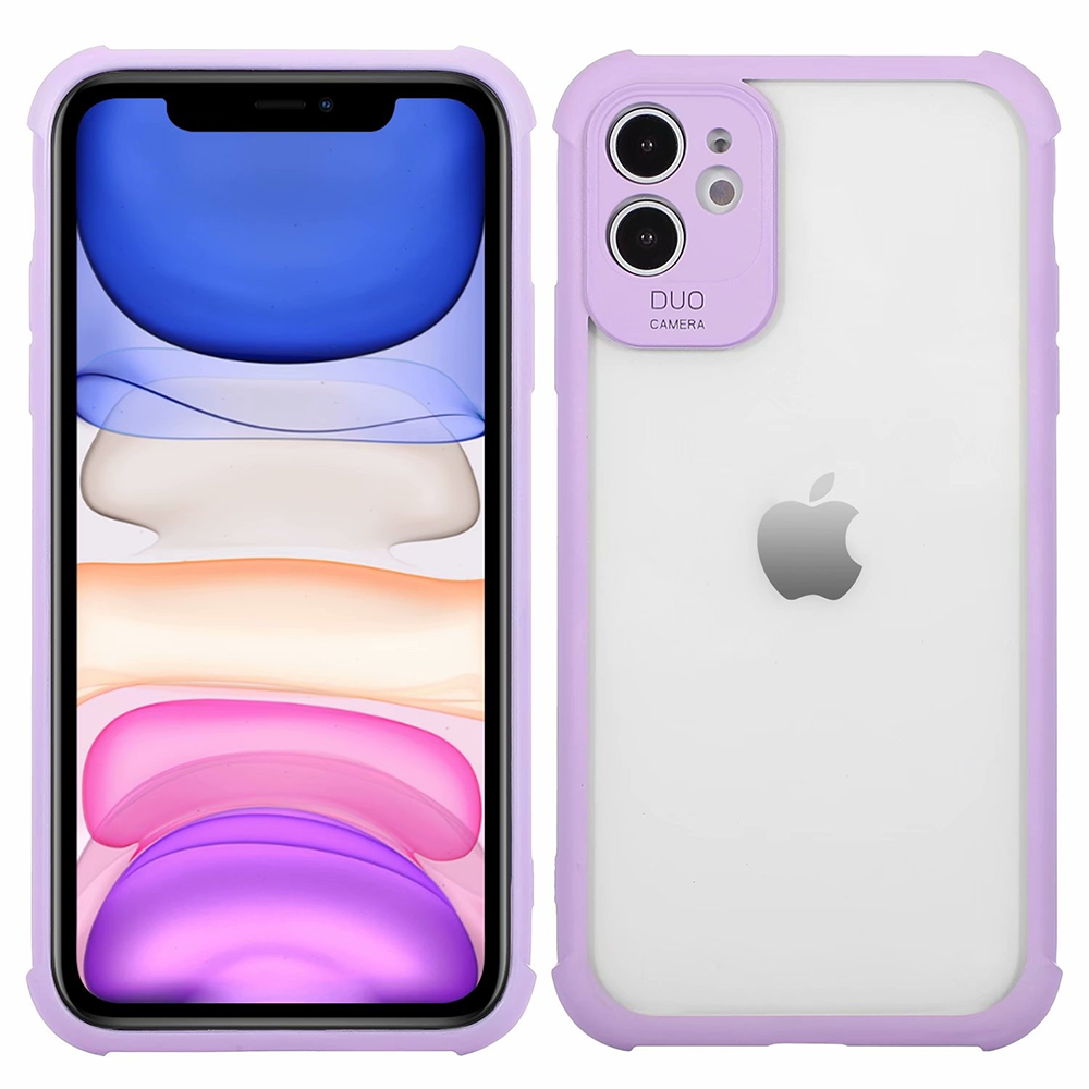 iPhone XR hoesje - Backcover - Camerabescherming - Anti shock - TPU - Paars