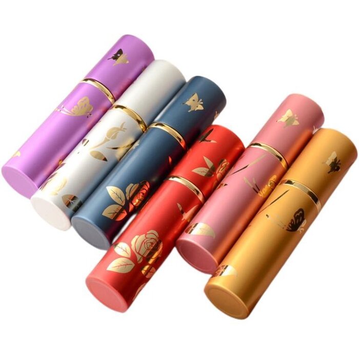 JVS Products Luxe Mini Parfum Flesje - Navulbaar - 10 ml - Reisflesje - Parfumverstuiver - Blauw / Goud