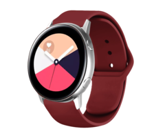 JVS Products Bandje geschikt voor Samsung Galaxy Watch 40/41/42/44/45/46MM - Geschikt voor Samsung Galaxy Watch 1/2/3/4/5/6/7/Classic Watch 4/Watch 5 Pro/Watch 6 Classic/Watch Active/Watch Active 2 - Maat One Size - Horlogebandje - Siliconen - Bordeaux Rood