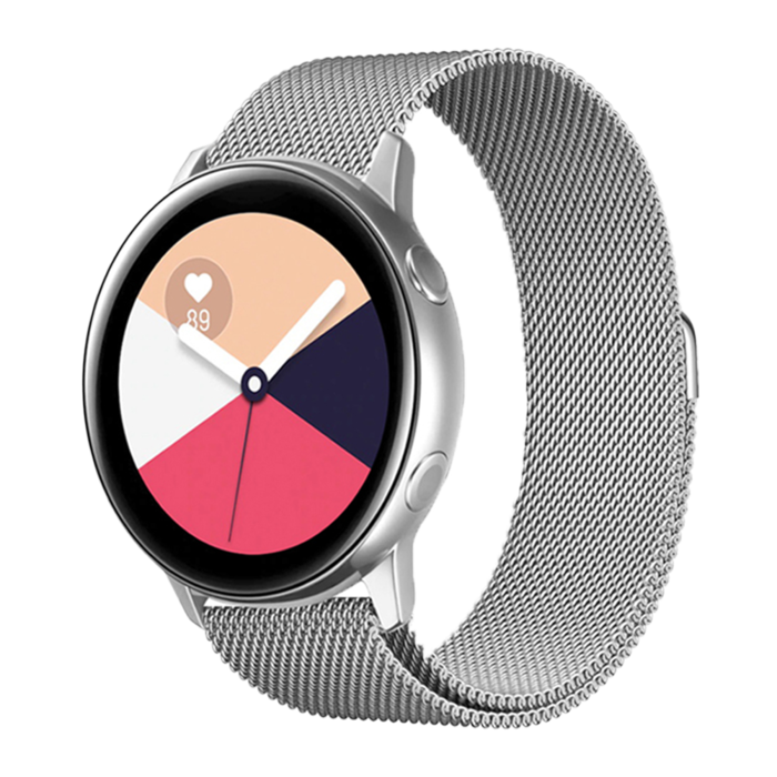 JVS Products Bandje geschikt voor Samsung Galaxy Watch 45/46MM - Geschikt voor Samsung Galaxy Watch 1/3/Gear S3 Classic/Gear S3 Frontier - Maat One Size - Horlogebandje - Milanees - Zilver
