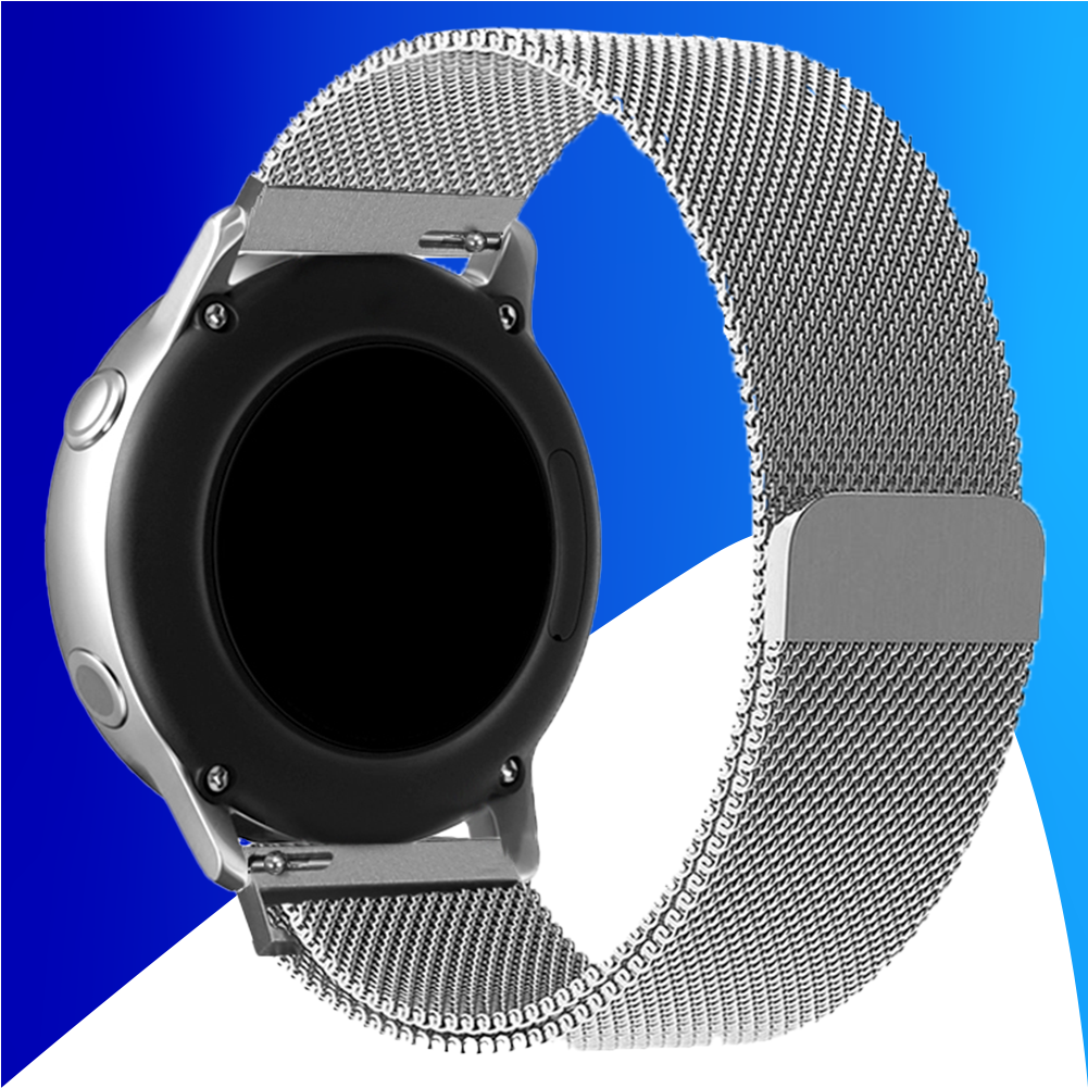 JVS Products Bandje geschikt voor Samsung Galaxy Watch 45/46MM - Geschikt voor Samsung Galaxy Watch 1/3/Gear S3 Classic/Gear S3 Frontier - Maat One Size - Horlogebandje - Milanees - Zilver