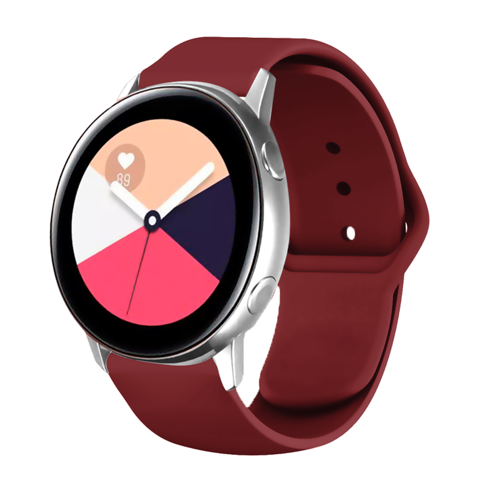 Bandje geschikt voor Samsung Galaxy Watch 45/46MM - Geschikt voor Samsung Galaxy Watch 1/3/Gear S3 Classic/Gear S3 Frontier - Maat One Size - Horlogebandje - Siliconen - Bordeaux R