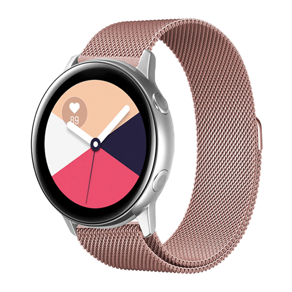 Bandje geschikt voor Samsung Galaxy Watch 45/46MM - Geschikt voor Samsung Galaxy Watch 1/3/Gear S3 Classic/Gear S3 Frontier - Maat One Size - Horlogebandje - Milanees - Roze