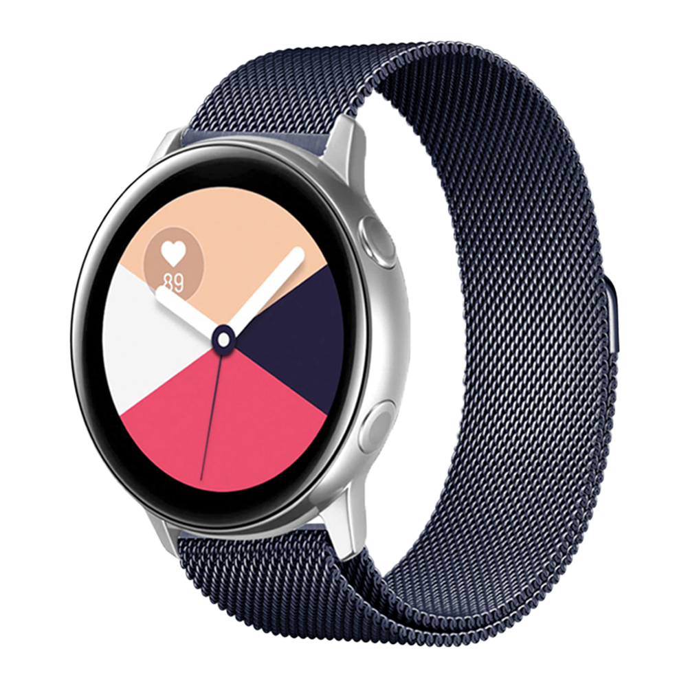 Bandje geschikt voor Samsung Galaxy Watch 45/46MM - Geschikt voor Samsung Galaxy Watch 1/3/Gear S3 Classic/Gear S3 Frontier - Maat One Size - Horlogebandje - Milanees - Donkerblauw