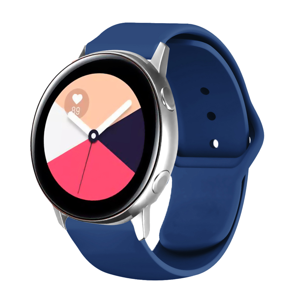 Bandje geschikt voor Samsung Galaxy Watch 45/46MM - Geschikt voor Samsung Galaxy Watch 1/3/Gear S3 Classic/Gear S3 Frontier - Maat One Size - Horlogebandje - Siliconen - Donkerblau