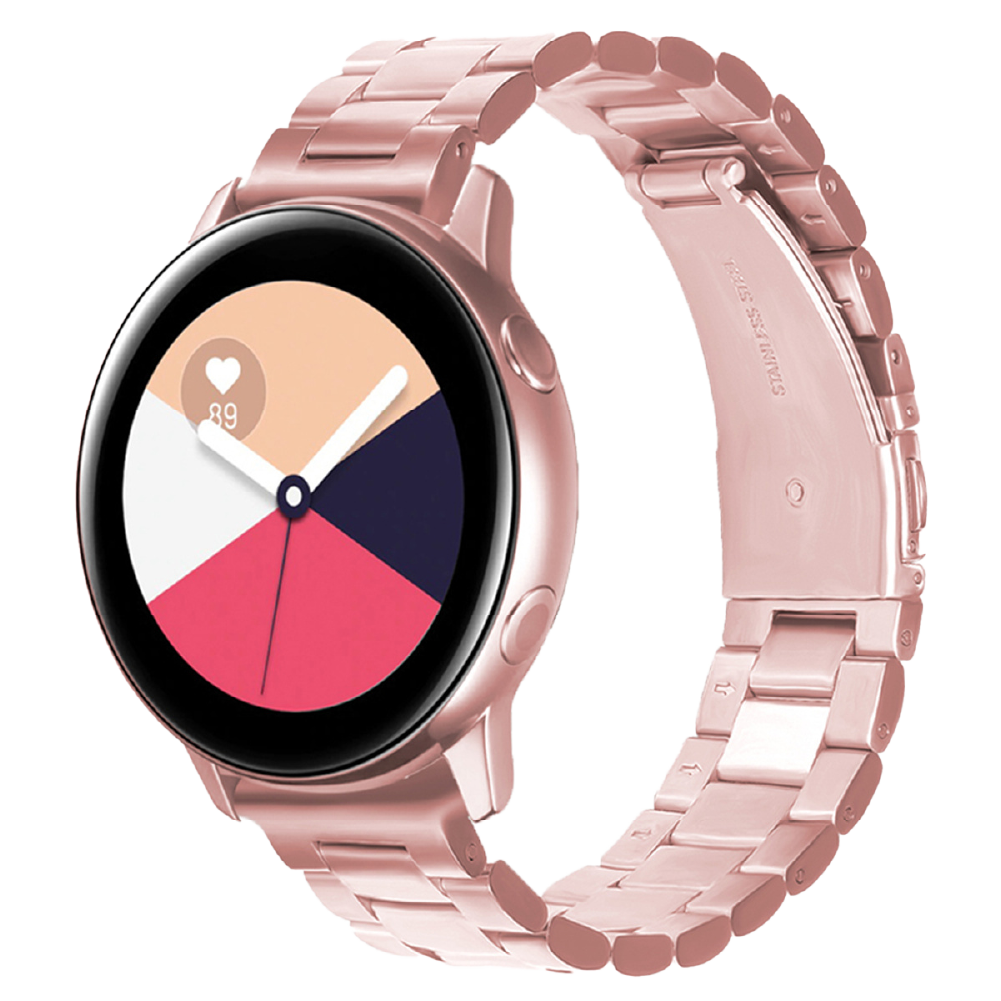 Bandje geschikt voor Samsung Galaxy Watch 45/46MM - Geschikt voor Samsung Galaxy Watch 1/3/Gear S3 Classic/Gear S3 Frontier - Maat One Size - Horlogebandje - Metaal - Roze afbeelding