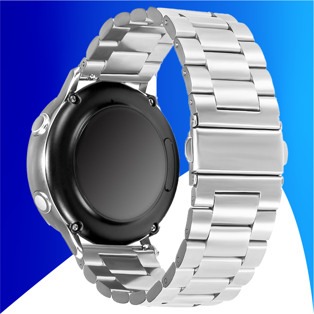 JVS Products Bandje geschikt voor Samsung Galaxy Watch 45/46MM - Geschikt voor Samsung Galaxy Watch 1/3/Gear S3 Classic/Gear S3 Frontier - Maat One Size - Horlogebandje - Metaal - Zilver