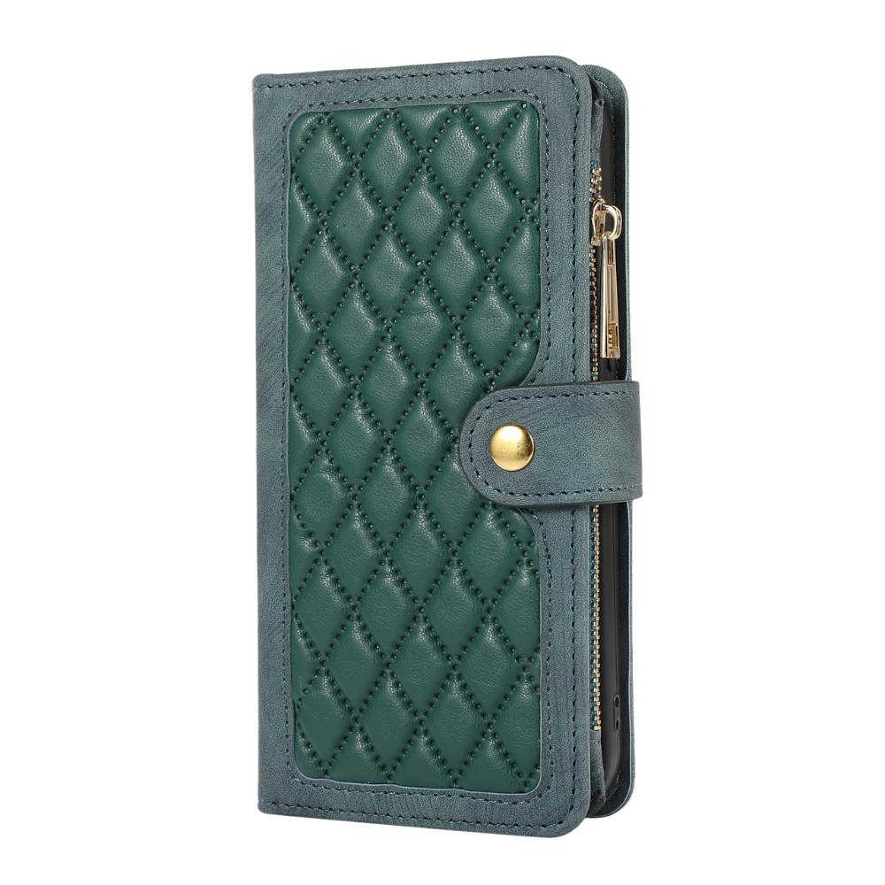 Samsung Galaxy A34 5G hoesje - Bookcase - Pasjeshouder - Portemonnee - Koord - Kunstleer - Groen afbeelding
