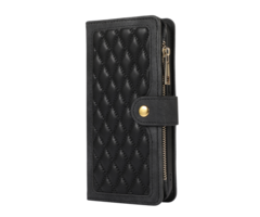 JVS Products iPhone 12 Pro hoesje - Bookcase - Pasjeshouder - Portemonnee - Koord - Kunstleer - Zwart