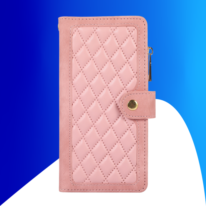 JVS Products Samsung Galaxy S21 Ultra hoesje - Bookcase - Pasjeshouder - Portemonnee - Koord - Kunstleer - Roze