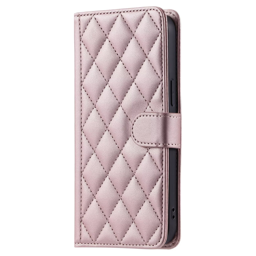 iPhone 15 hoesje - Bookcase - Pasjeshouder - Koord - Kunstleer - Rose Goud