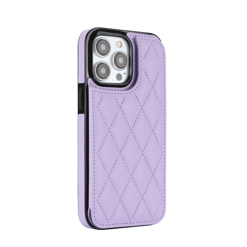 iPhone 14 Pro Max hoesje - Backcover - Pasjeshouder - Kunstleer - Paars afbeelding