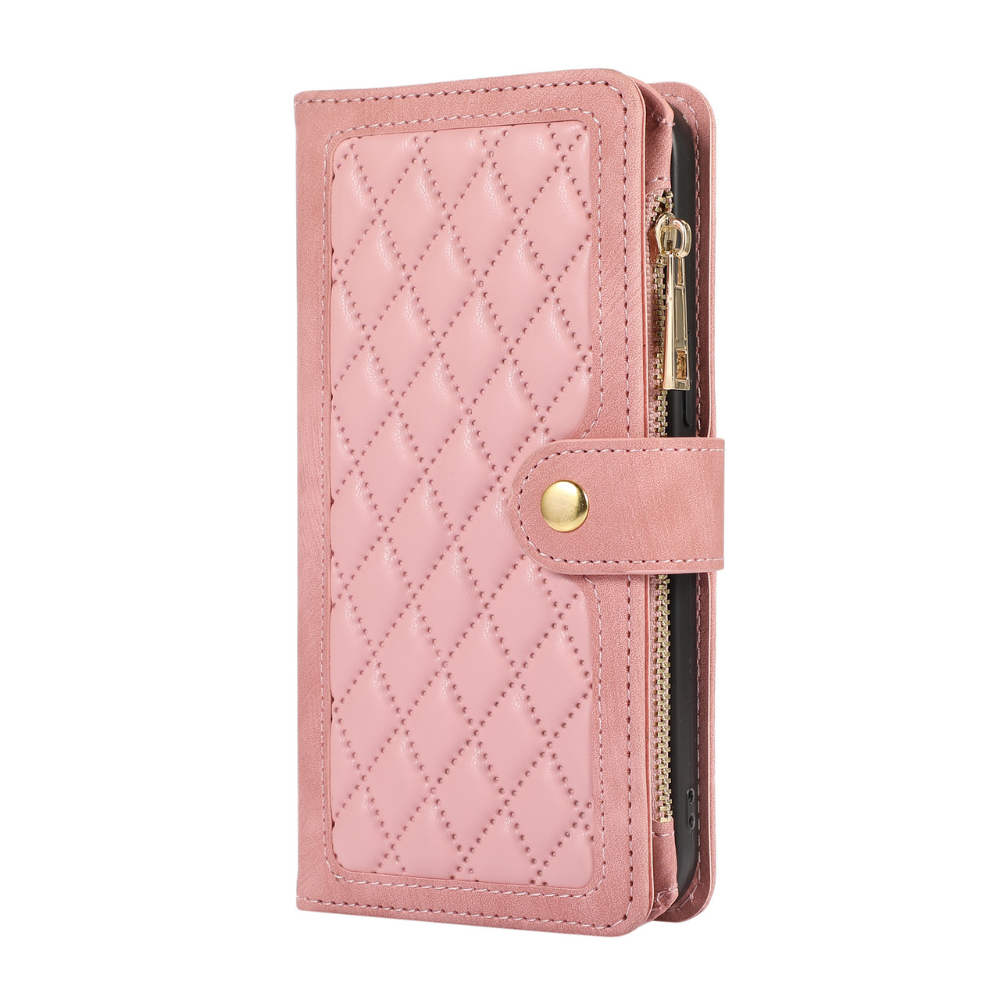 iPhone 12 Mini hoesje - Bookcase - Pasjeshouder - Portemonnee - Koord - Kunstleer - Roze