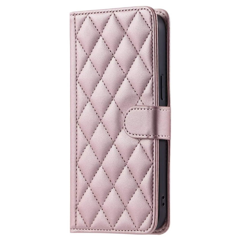 iPhone 14 Plus hoesje - Bookcase - Pasjeshouder - Koord - Kunstleer - Rose Goud