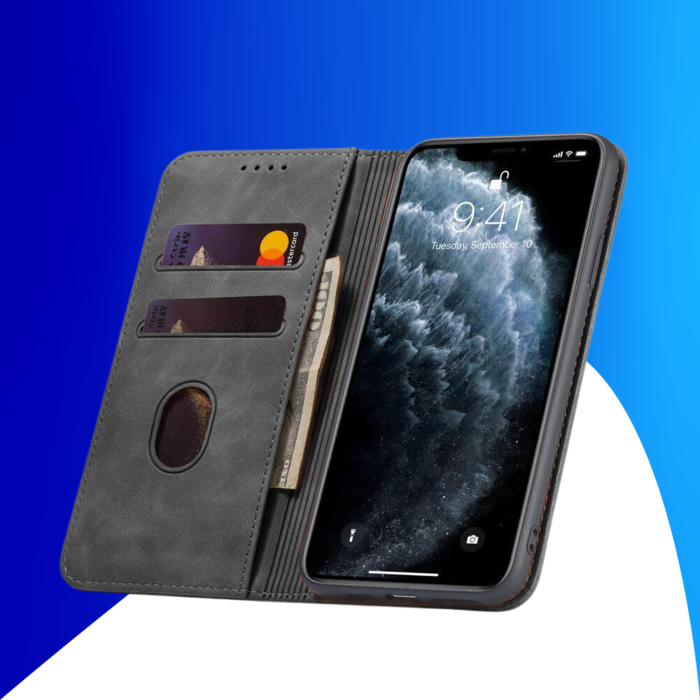 JVS Products Samsung Galaxy S24 hoesje - Bookcase - Pasjeshouder - Portemonnee - Kunstleer - Zwart