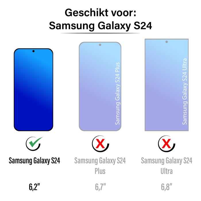 JVS Products Samsung Galaxy S24 hoesje - Backcover - Koord - Pasjeshouder - Portemonnee - Kunstleer - Rood