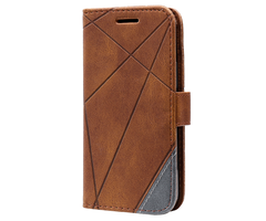 JVS Products Samsung Galaxy S24 Plus hoesje - Bookcase - Pasjeshouder - Portemonnee - Patroon - Kunstleer - Bruin