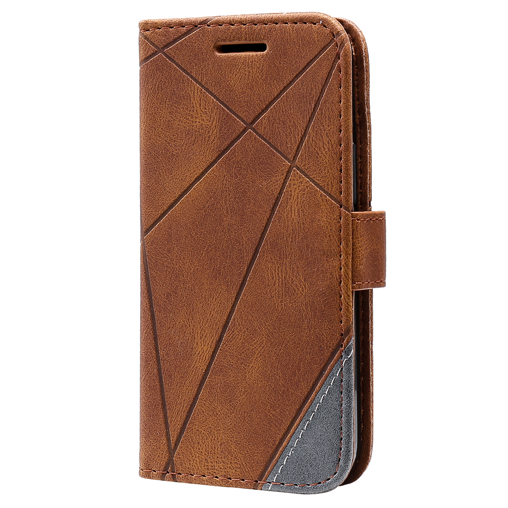 Samsung Galaxy S24 hoesje - Bookcase - Pasjeshouder - Portemonnee - Patroon - Kunstleer - Bruin afbeelding