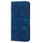 Samsung Galaxy S24 Ultra hoesje - Bookcase - Koord - Pasjeshouder - Portemonnee - Camerabescherming - Bloemenpatroon - Kunstleer - Blauw