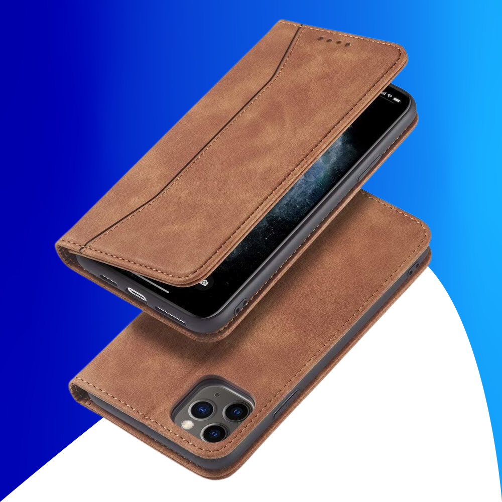 JVS Products Samsung Galaxy S24 hoesje - Bookcase - Pasjeshouder - Portemonnee - Kunstleer - Bruin