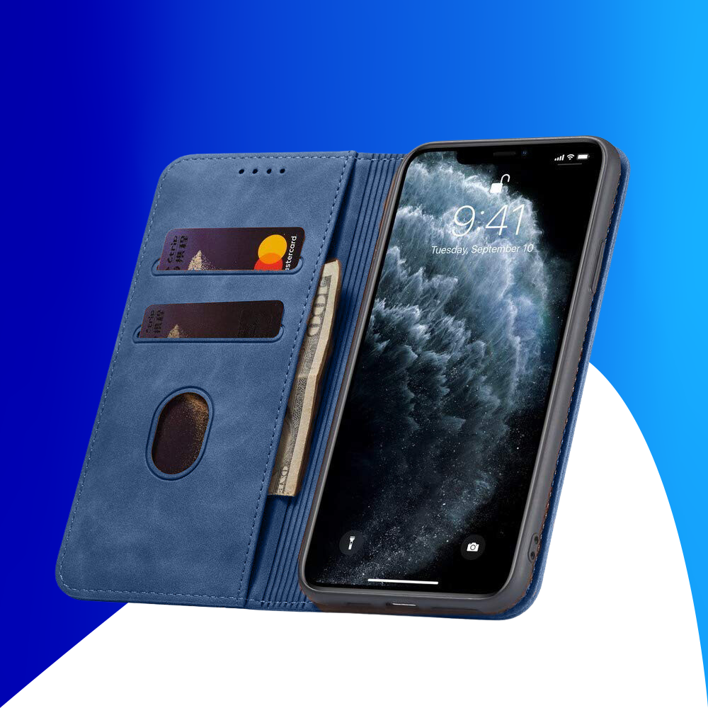 JVS Products Samsung Galaxy S24 hoesje - Bookcase - Pasjeshouder - Portemonnee - Kunstleer - Blauw