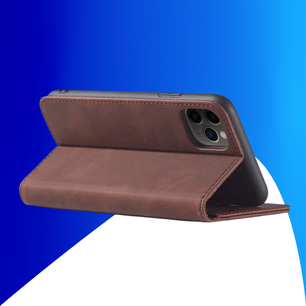 JVS Products Samsung Galaxy S24 hoesje - Bookcase - Pasjeshouder - Portemonnee - Kunstleer - Donkerbruin