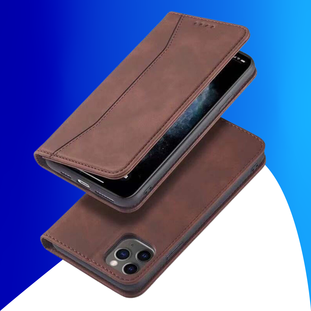 JVS Products Samsung Galaxy S24 hoesje - Bookcase - Pasjeshouder - Portemonnee - Kunstleer - Donkerbruin