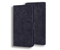 JVS Products Samsung Galaxy S24 Plus hoesje - Bookcase - Pasjeshouder - Portemonnee - Mandalapatroon - Kunstleer - Zwart