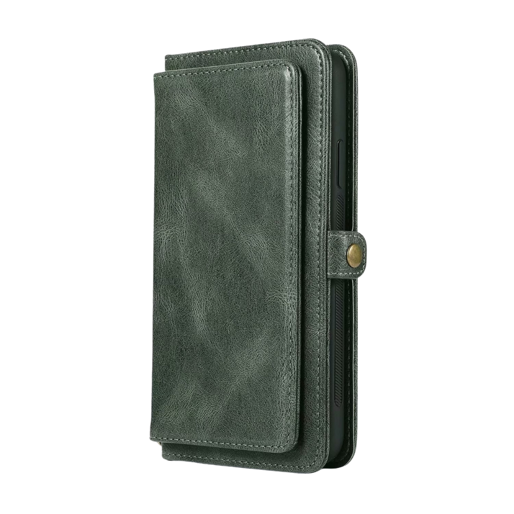 Samsung Galaxy S24 hoesje - Bookcase - Afneembaar 2 in 1 - Backcover - Pasjeshouder - Portemonnee - Kunstleer - Groen afbeelding
