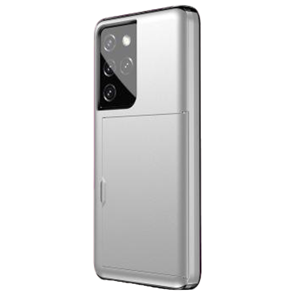 Samsung Galaxy S24 Ultra hoesje - Backcover - Hardcase - Pasjeshouder - Portemonnee - Shockproof - TPU - Wit