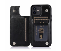 JVS Products Samsung Galaxy S24 Plus hoesje - Backcover - Pasjeshouder - Portemonnee - Kunstleer - Zwart