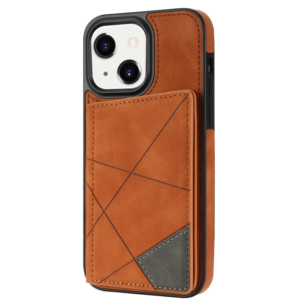 Samsung Galaxy S24 hoesje - Backcover - Pasjeshouder - Portemonnee - Camerabescherming - Stijlvol patroon - TPU - Oranje afbeelding