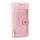 Samsung Galaxy S24 hoesje - Bookcase - Koord - Pasjeshouder - Portemonnee - Rits - Kunstleer - Rose Goud