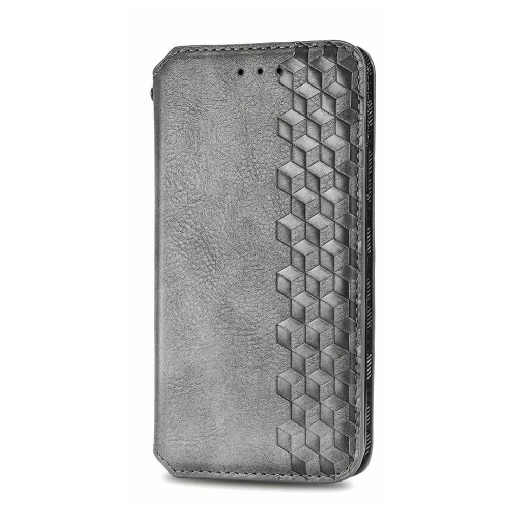 Samsung Galaxy S24 Ultra hoesje - Bookcase - Pasjeshouder - Portemonnee - Diamantpatroon - Kunstleer - Grijs afbeelding
