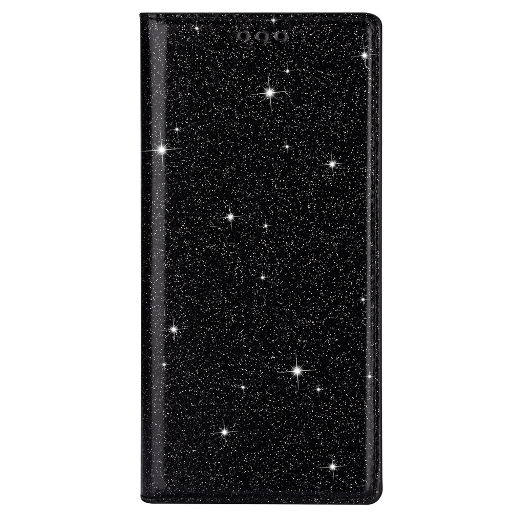 Samsung Galaxy A25 hoesje - Bookcase - Pasjeshouder - Portemonnee - Glitter - TPU - Zwart