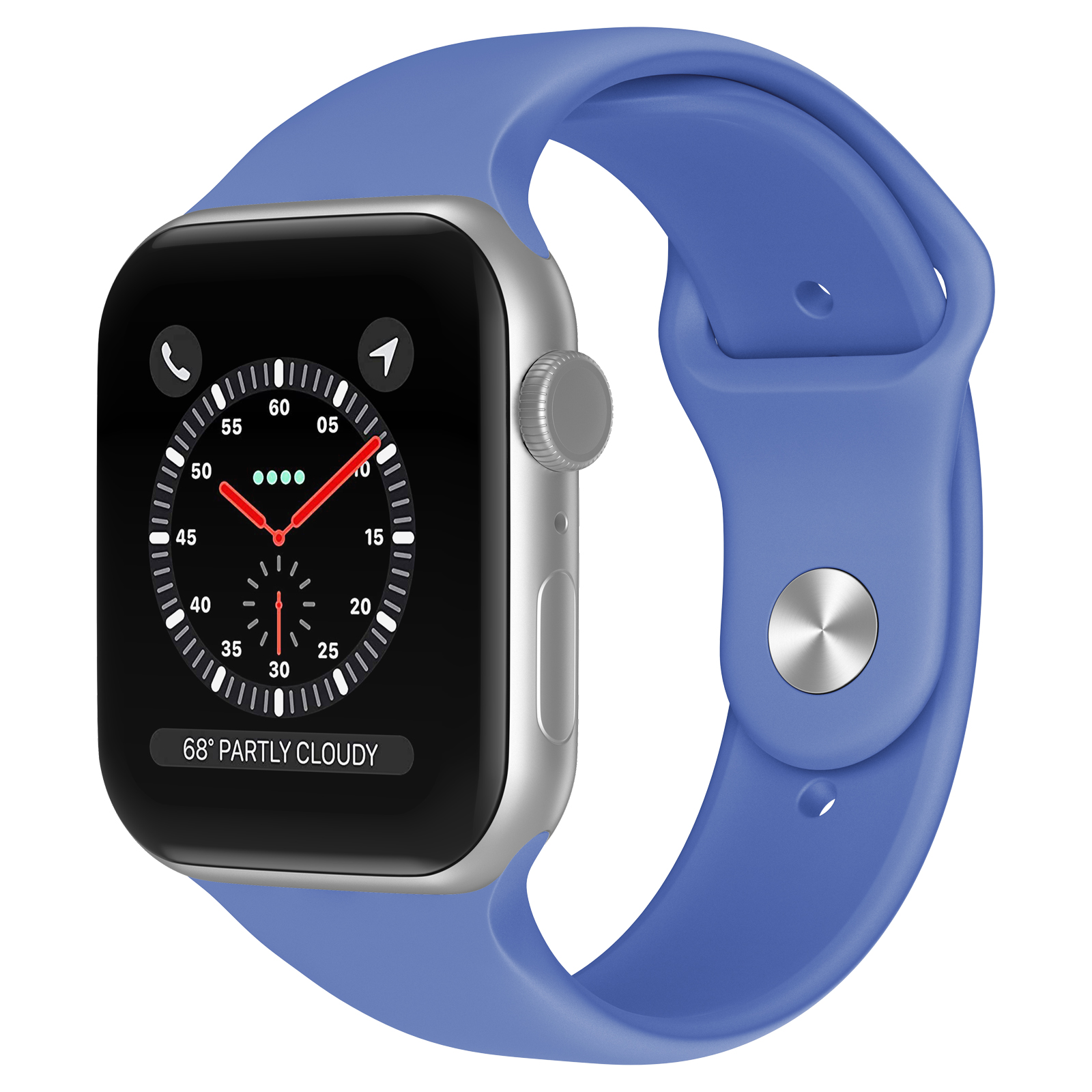 Bandje geschikt voor Apple Watch 38/40MM - Geschikt voor Series 1/2/3/4/5/6/7/8/9/SE/Ultra 1&2 - Maat L - Horlogebandje - Siliconen - Lichtblauw
