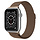 Bandje geschikt voor Apple Watch 42/44MM - Geschikt voor Series 1/2/3/4/5/6/7/8/9/SE/Ultra 1&2 - Maat One Size - Horlogebandje - Milanees - Bruin