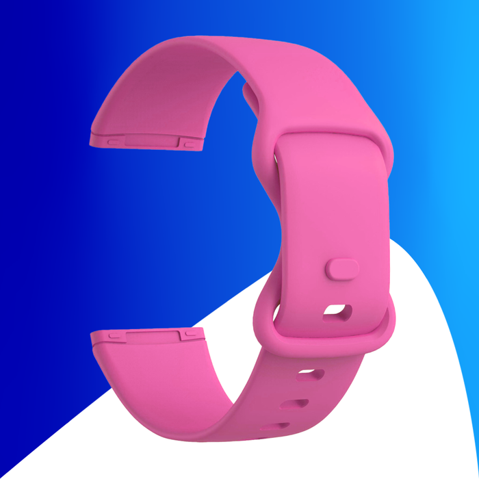 JVS Products Bandje geschikt voor Fitbit Versa/Sense - Geschikt voor Fitbit Sense 1/2/ Fitbit Versa 3/4 - Maat L - Horlogebandje - Siliconen - Roze