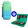 Case geschikt voor Nintendo Switch / Nintendo Switch OLED + Game Card hoes - 12 Games - Draagtas - Opbergtas - Groen/Blauw/Groen