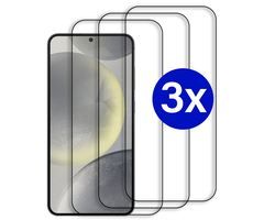 JVS Products Triple Pack - Screenprotector geschikt voor Samsung Galaxy S21 - Premium - Volledig bedekt - Edge to edge - Tempered Glass - Beschermglas - Glas - 3x Screenprotector - Transparant