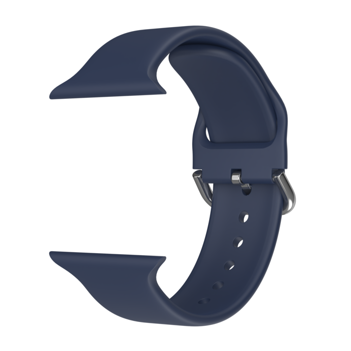 JVS Products Bandje geschikt voor Apple Watch 42/44MM - Geschikt voor Series 1/2/3/4/5/6/7/8/9/SE/Ultra 1&2 - Maat S - Horlogebandje - Siliconen - Donkerblauw