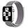 Bandje geschikt voor Apple Watch 38/40MM - Geschikt voor Series 1/2/3/4/5/6/7/8/9/SE - Maat One Size - Horlogebandje - Nylon - Zilver