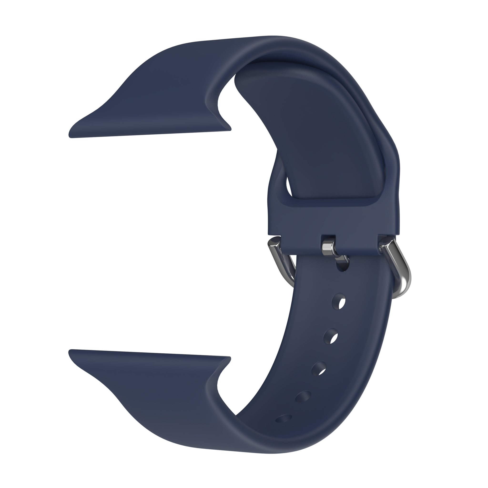 JVS Products Bandje geschikt voor Apple Watch 38/40MM - Geschikt voor Series 1/2/3/4/5/6/7/8/9/SE - Maat L - Horlogebandje - Siliconen - Donkerblauw