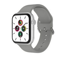 JVS Products Bandje geschikt voor Apple Watch 42/44MM - Geschikt voor Series 1/2/3/4/5/6/7/8/9/SE/Ultra 1&2 - Maat S - Horlogebandje - Siliconen - Grijs