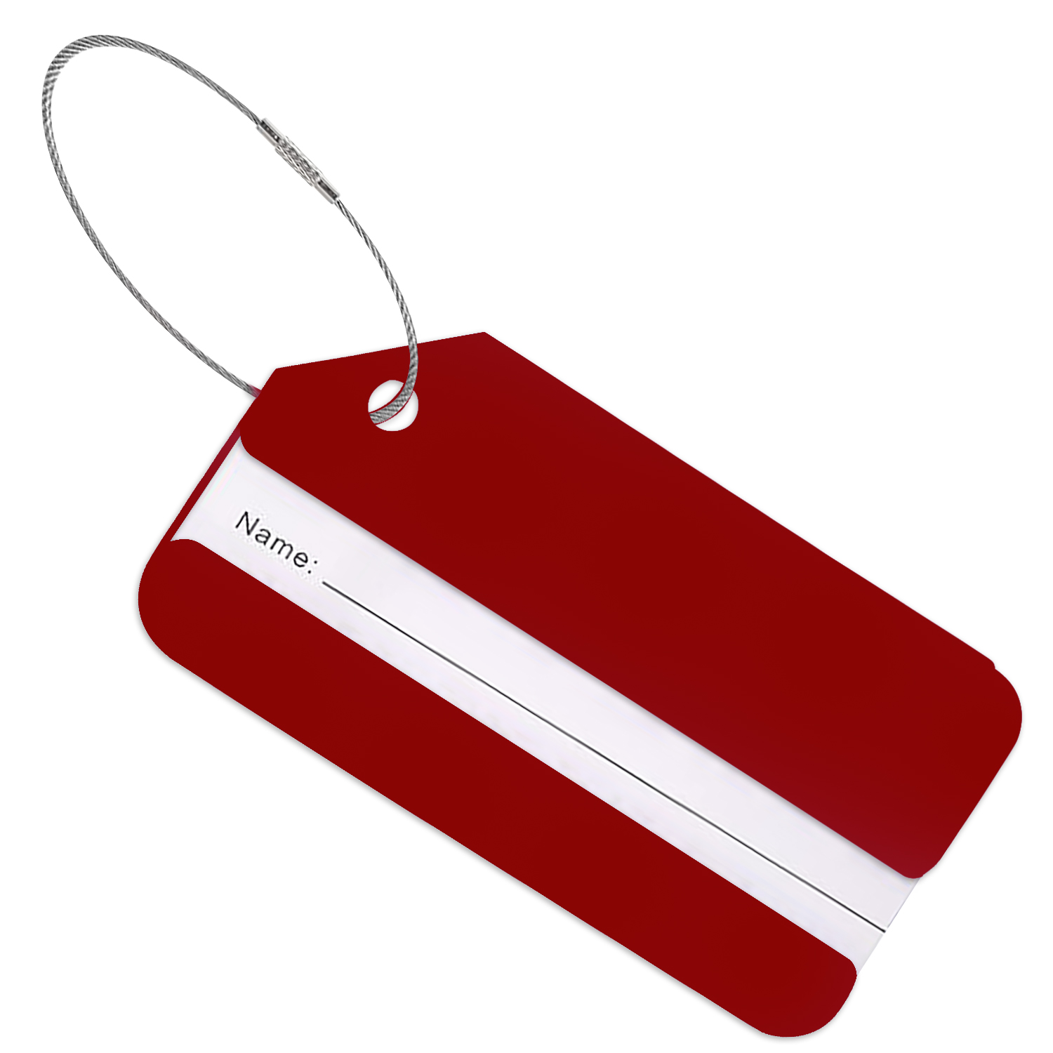 Kofferlabel - Bagagelabel - Koffer - Aluminium - Rood afbeelding